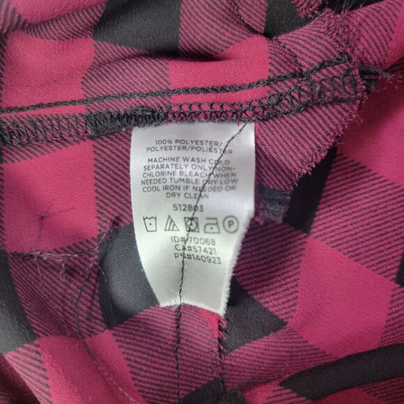 Loft Outlet Women Pink & Black Plaid Lightweight Sleeveless Blouse Size M - Picture 3 of 8